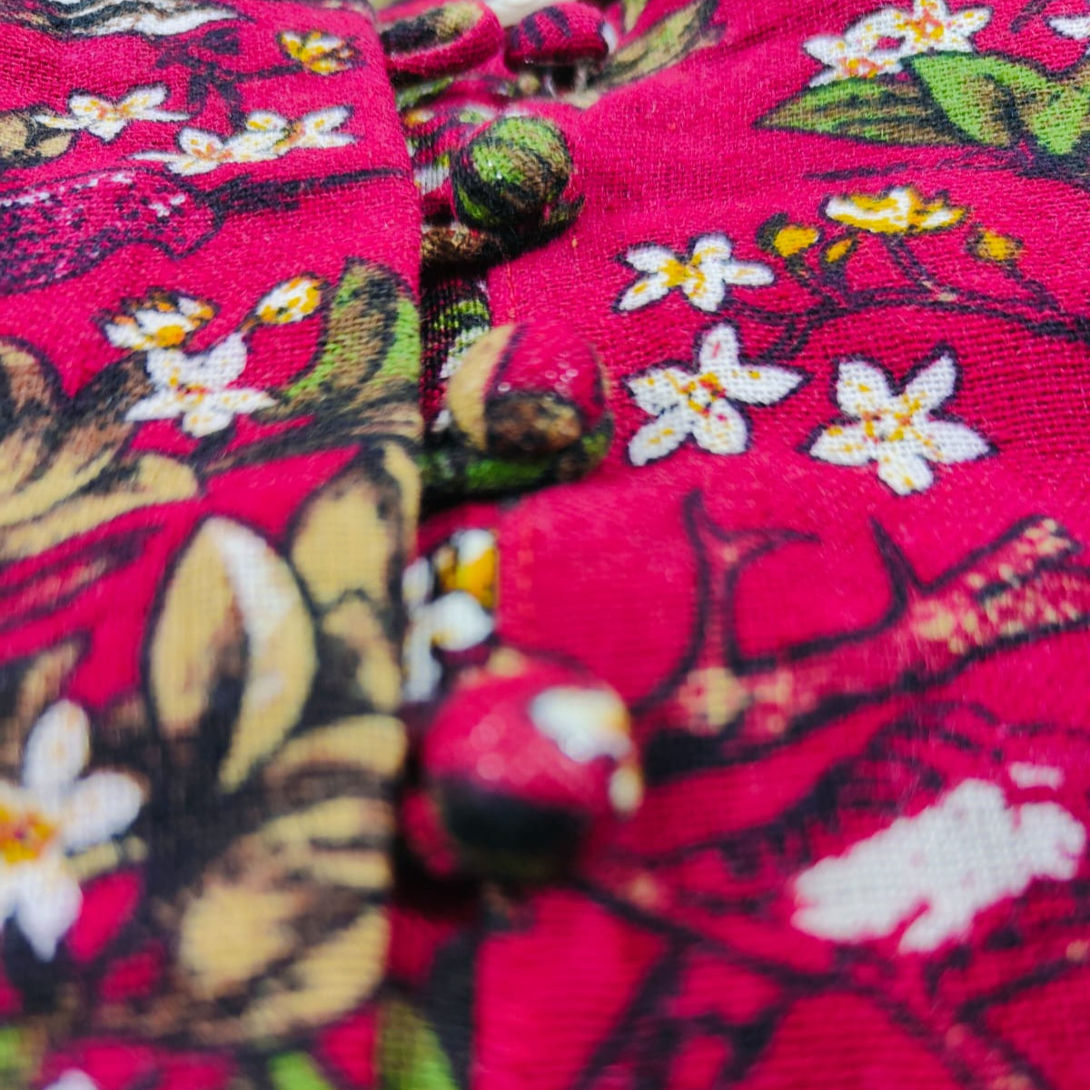 Mehroon Printed khaddar - EW-WC-02